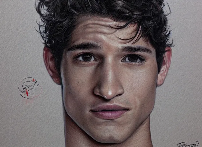 Image similar to a highly detailed terrifying portrait of tyler posey, james gurney, james jean