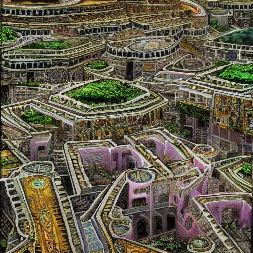 Image similar to A solarpunk city in the Simien Mountains, intricate details, background depth, bold colour, photorealism, intricate, elegant, highly detailed, smooth, 8k, sharp focus, –w 1280