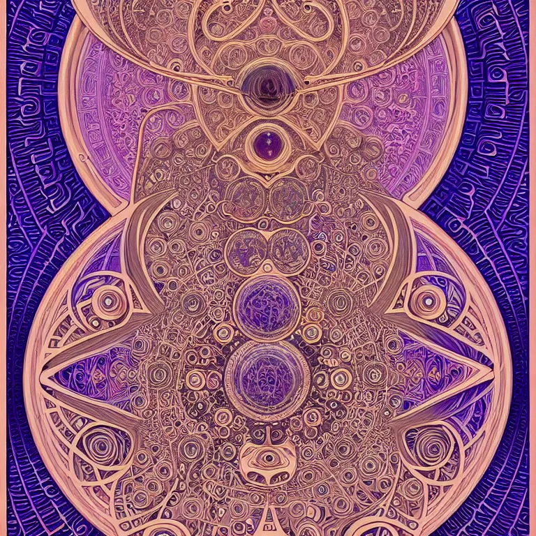 Image similar to psychedelic sacred geometry, intricate, sophisticated, ultra realistic, incredibly detailed, diagram, illustration, fractal, trending on artstation by markus kosel and alphonse mucha - n 9