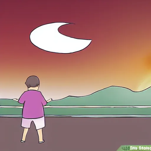 Prompt: wikihow, how you can hide the sun, illustration