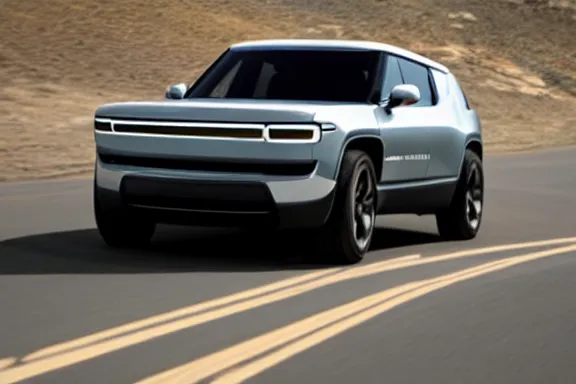 Image similar to a sports car designed by rivian