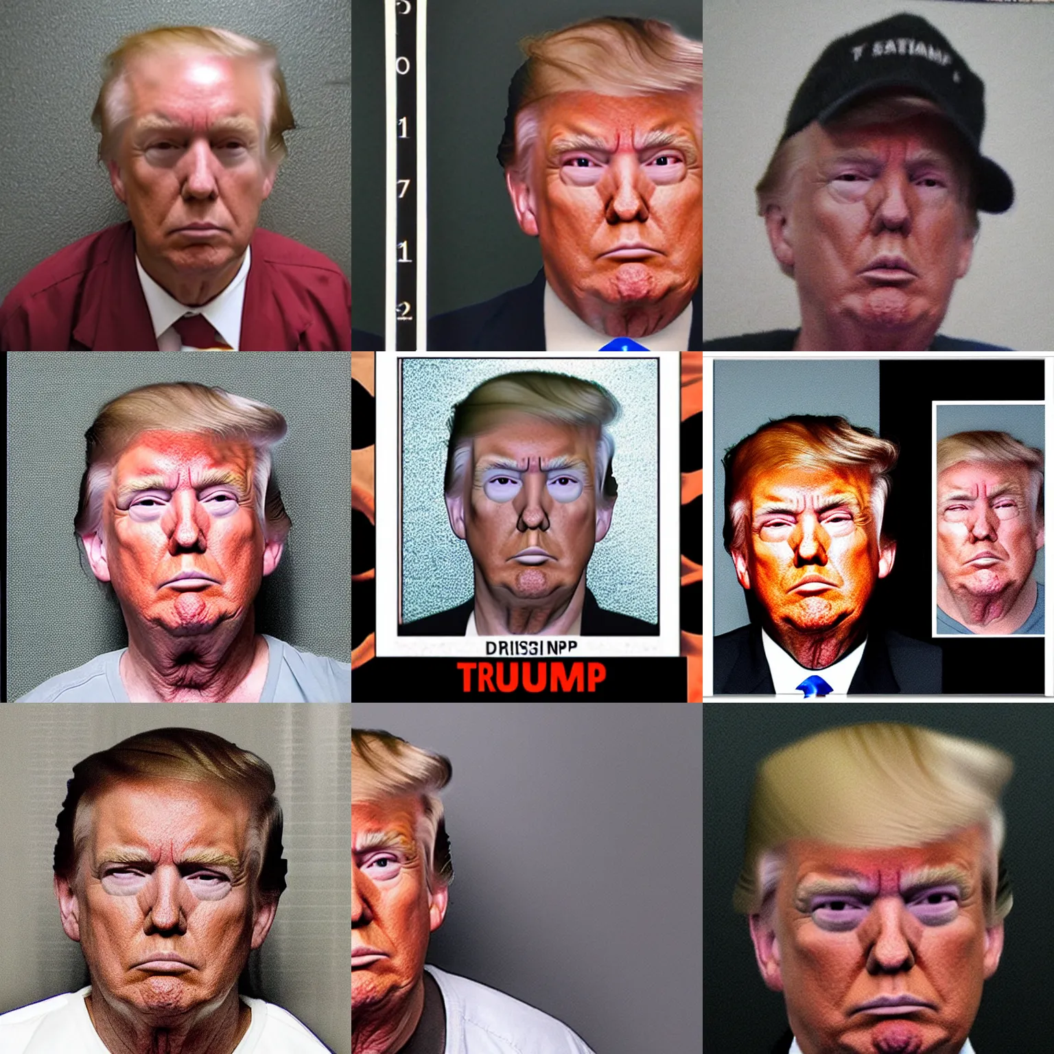 Prompt: Donald Trump mugshot