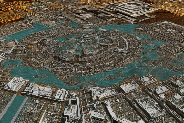 Image similar to Las Vegas discovered ad an ancient city, 4k, highly detailed, trending on ArtStation