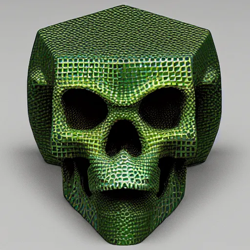 Prompt: reptile skull - cubo - octahedron - siberia 6 3 0 x @ 8 x 1 0 size color synthesized with scharf multi - detector color sem