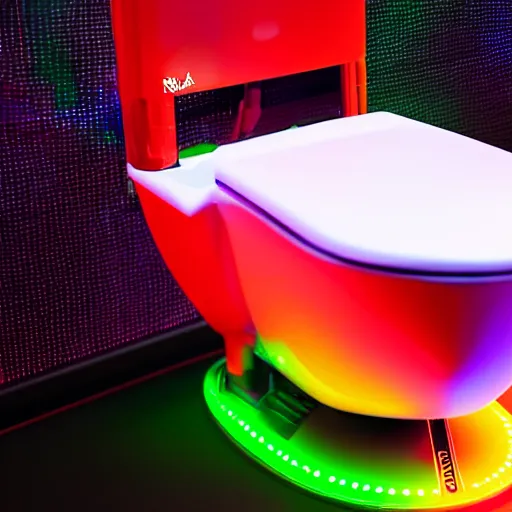 Image similar to the new rgb gaming toilet from razer