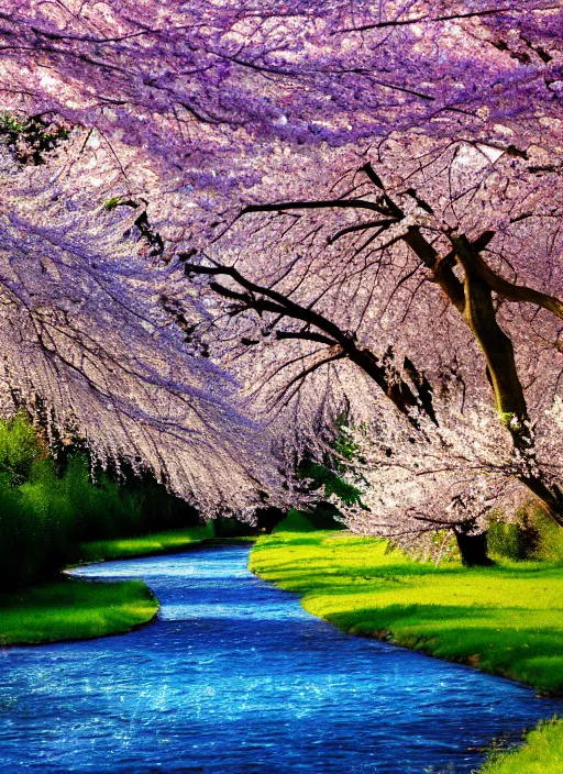 Image similar to beautiful spring season photography trees and river award winning cinematography