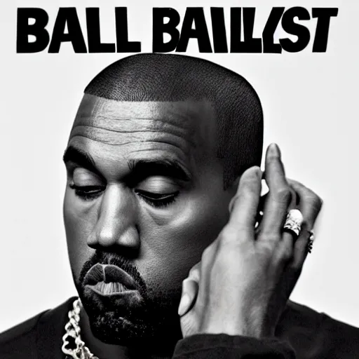 Image similar to kanye west replicating the ballads 1 cover art