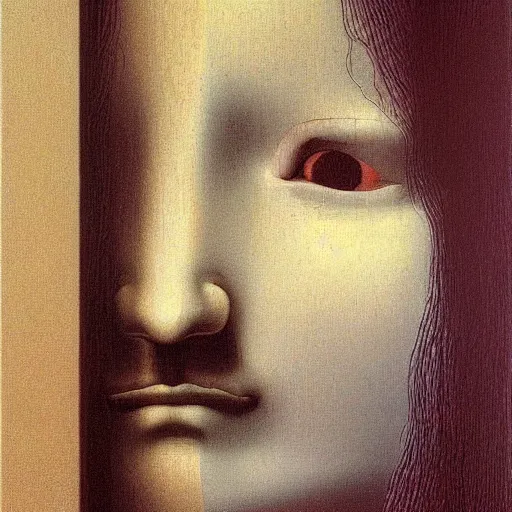 Prompt: monalisa by ZDZISŁAW BEKSIŃSKI