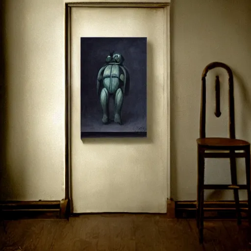 Image similar to tardigrade in style of vilhelm hammershoi