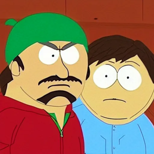 Prompt: Hulk Hogan as a South Park character