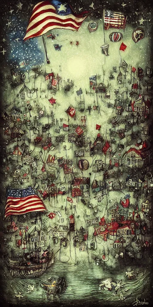 Image similar to a 4 th of july scene by alexander jansson