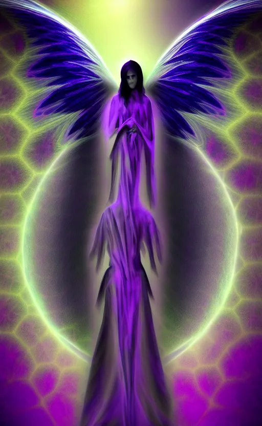 Image similar to Angel knight gothic girl made of Fractal flame,