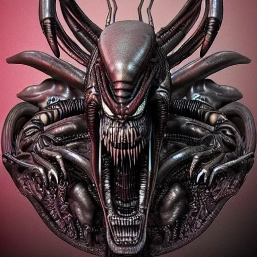 Prompt: “Alien, xenomorph, god of death, dark, evil, fantasy, intricate detail , realistic render”