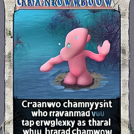 Prompt: cranbow cranbow cranbow, if you say it three times into a murky pond, you will summon cranbow into your life and you will have to support his extravagant lifestyle