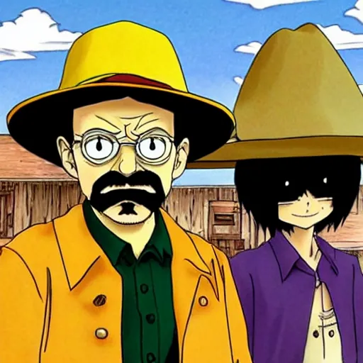 Prompt: walter white as luffy