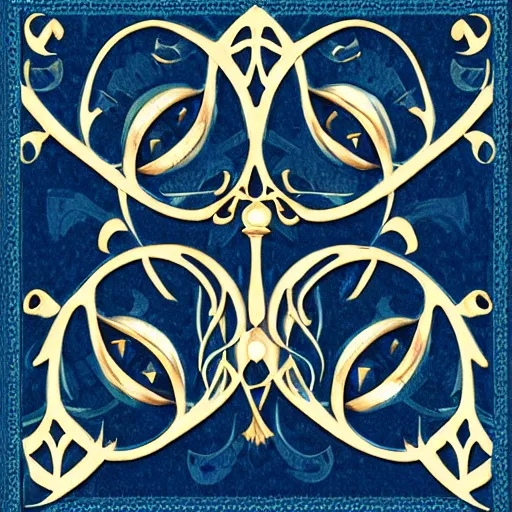 Image similar to artnouveau symmetrical jewel pattern fram