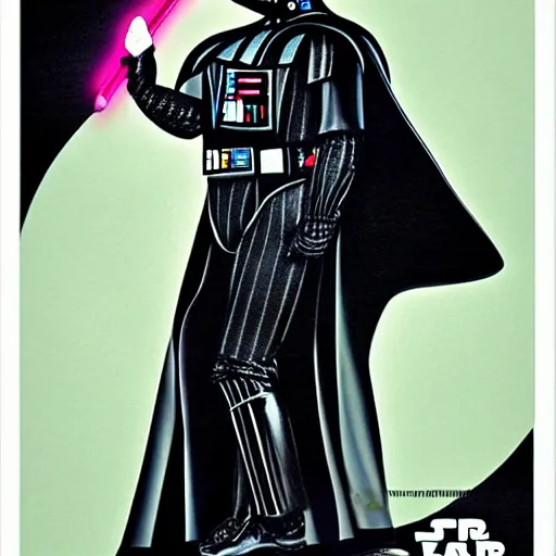 Image similar to yummy dart vader in pin - up poster