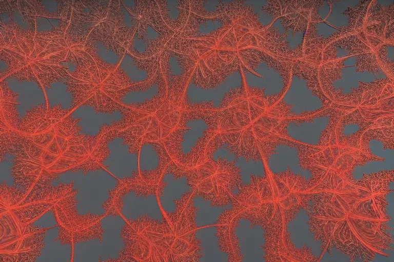 Prompt: blender splash screen art of a fractal forest