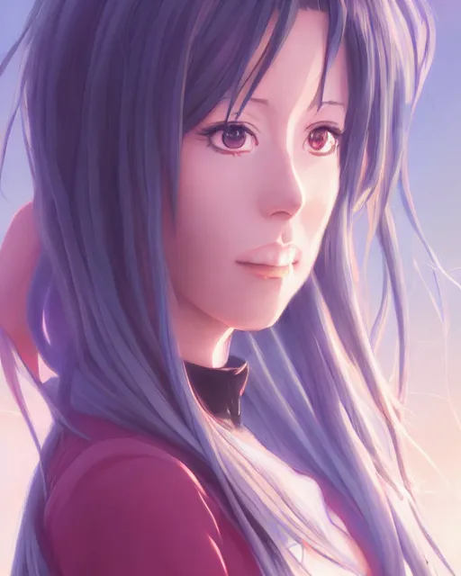 Prompt: anime portrait of Alanis Morissette as an anime woman by Stanley Artgerm Lau, WLOP, Rossdraws, James Jean, Andrei Riabovitchev, Marc Simonetti, and Sakimichan, trending on artstation