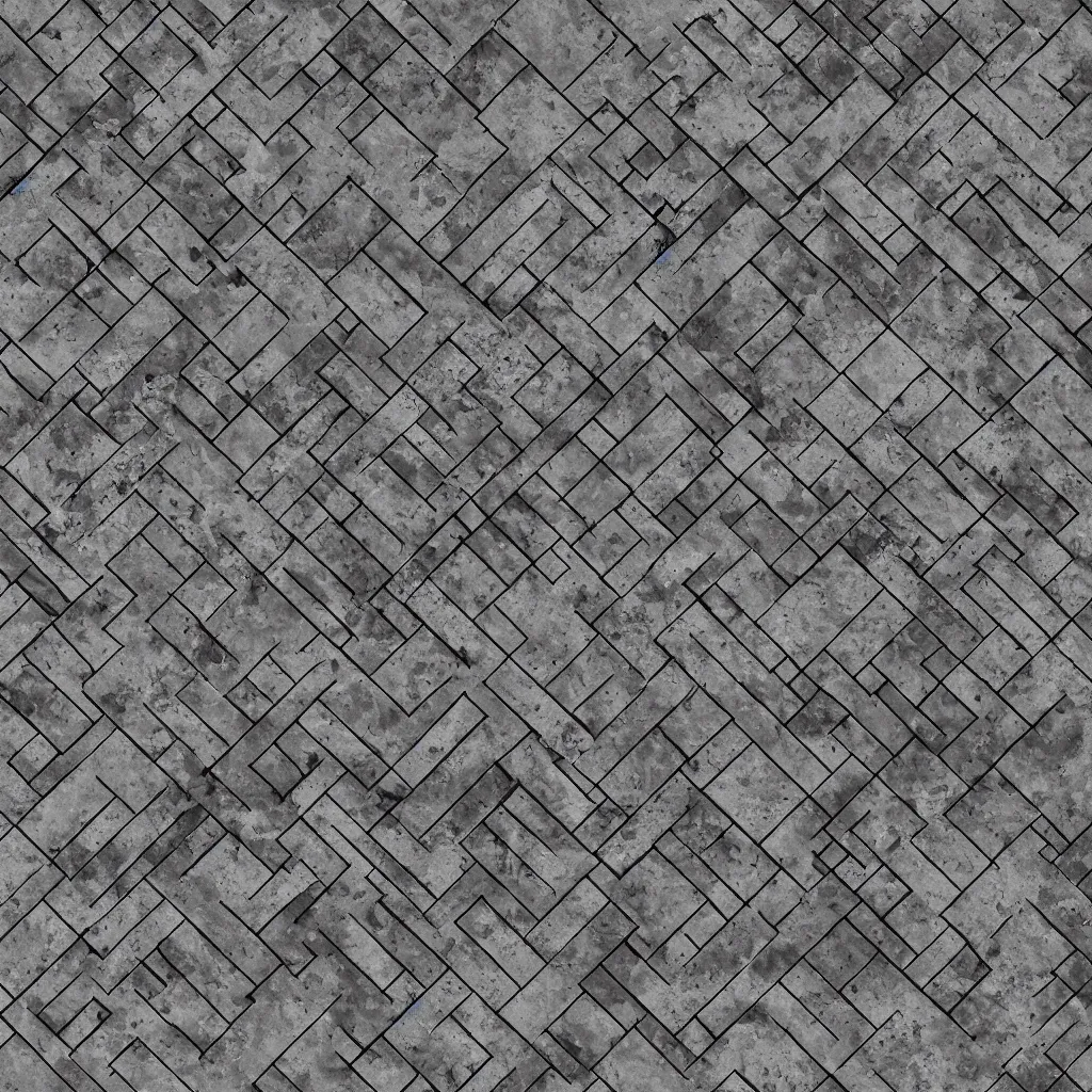 Image similar to dystopian floor tile texture, brutalist, retrofuturism, white and black, clean, highly detailed, trending on artstation, seamless texture