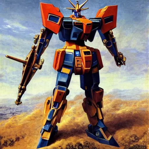 Image similar to jean francois millet as gundam mecha on 1 9 th roman empire, random content position, ultra realistic human face details with emotion, ultra realistic environment content details, incrinate content details, delete duplicate contents, rgb color