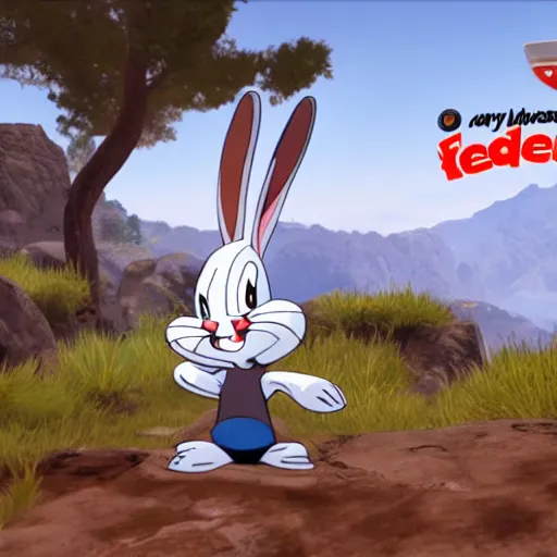 Prompt: bugs bunny screenshot from apex legends play of the game