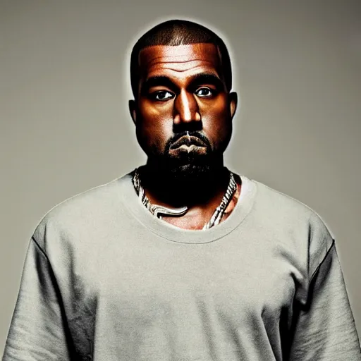 Image similar to photo of kanye west looking disgusted, disappointed, disproving, detailed face, staring in the camera, hd