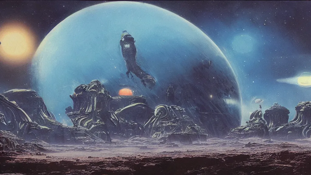 Image similar to alien planet, an empire in upheaval by arthur haas and bruce pennington, cinematic matte painting