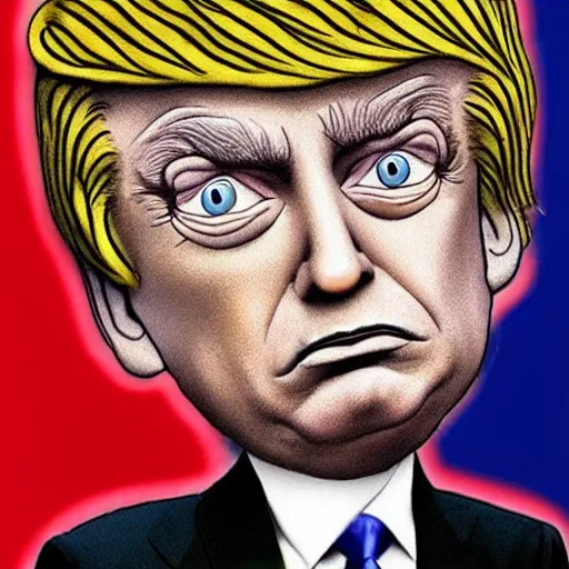 Image similar to donald trump by tim burton