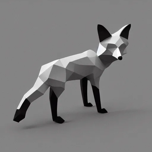 Image similar to low polygon fox 3d