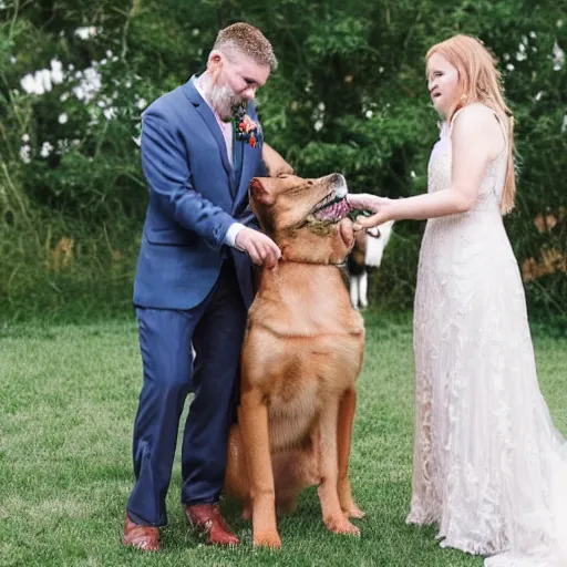 Image similar to markiplyer marries his dog pet shop ceremony