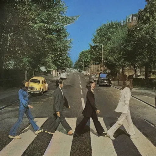 Prompt: abbey road by beatles, the album sleeve