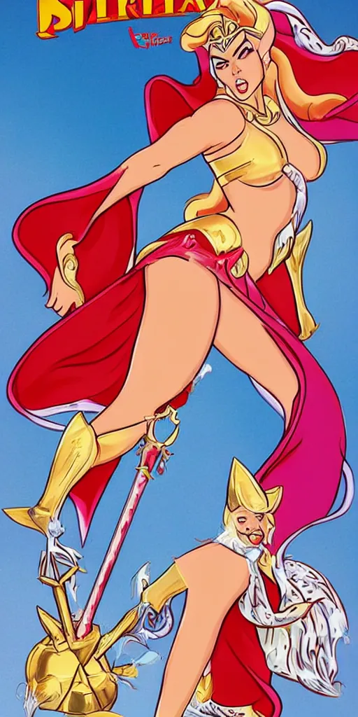 Prompt: Full body pin-up photo of Kate Upton as She-Ra
