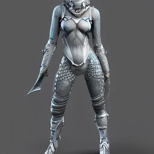 Prompt: Anthro shark woman wearing modern body armor, character portrait, body portrait, highly detailed, 4k, animated