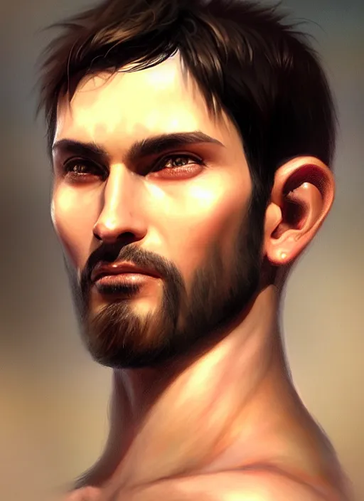 Image similar to a _ fantasy _ style _ portrait _ painting _ of light brown argentinian male short black hair defined chiseled facial features face big ears, rpg dnd oil _ painting _ unreal _ 5 _ daz. _ rpg _ portrait _ extremely _ detailed _ artgerm _ greg _ rutkowski _ greg