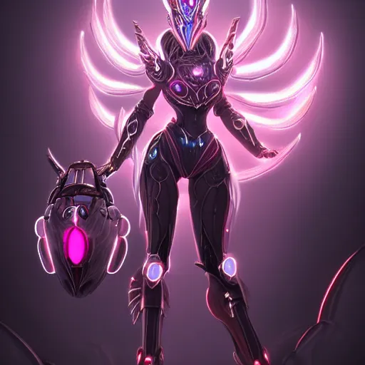 Prompt: highly detailed exquisite fanart, of a beautiful female warframe, but as a cute anthropomorphic robot dragon, glowing eyes and robot dragon head, off-white plated armor, bright Fuchsia skin, elegant pose, full body shot, epic cinematic shot, realistic, professional digital art, high end digital art, sci fi, DeviantArt, artstation, Furaffinity, 8k HD render, epic lighting, depth of field