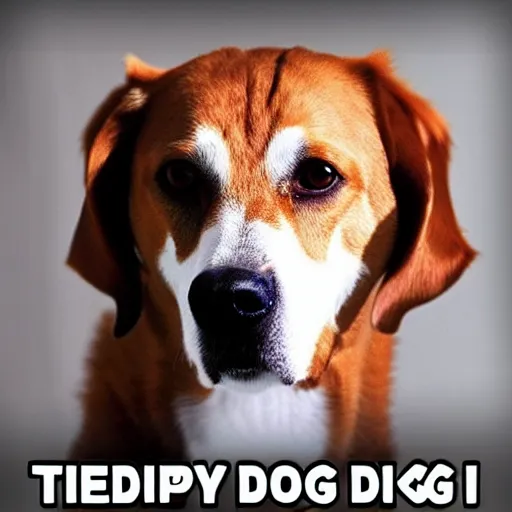 Image similar to a dog meme saying'dog ', trending on giphy, giphy memes, 4 k, 8 k