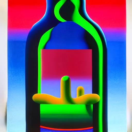 Image similar to vodka bottle by shusei nagaoka, kaws, david rudnick, airbrush on canvas, pastell colours, cell shaded, 8 k