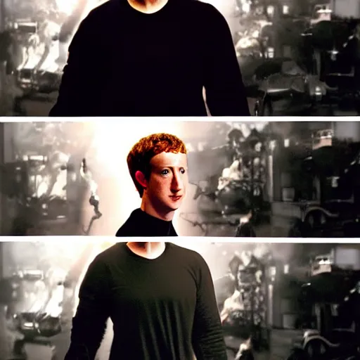 Image similar to Mark Zuckerberg plays Terminator, VFX film