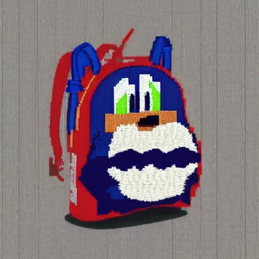 Image similar to a backpack embroidery Barack Obama sonic the hedgehog super Mario