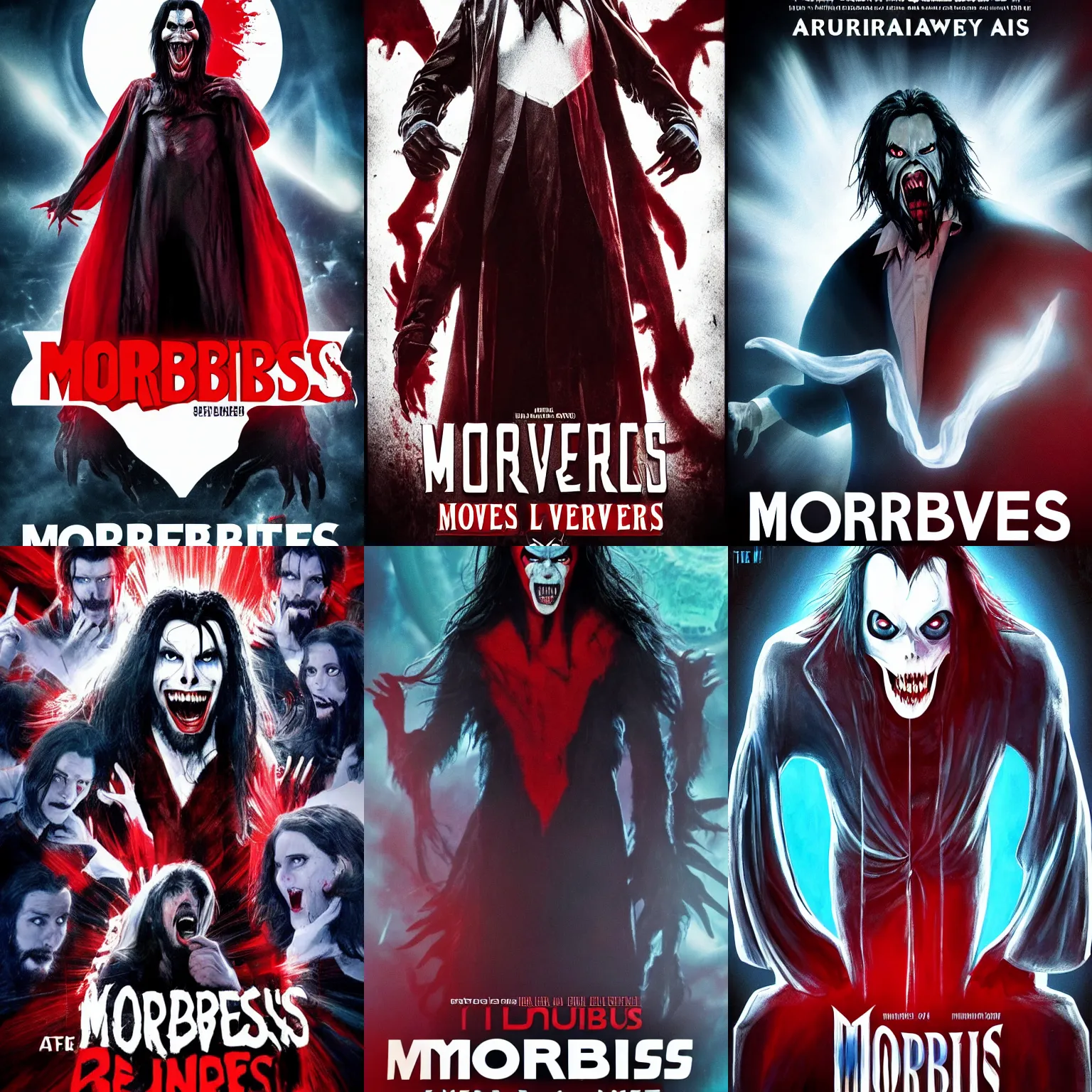 Prompt: morbius movie poster