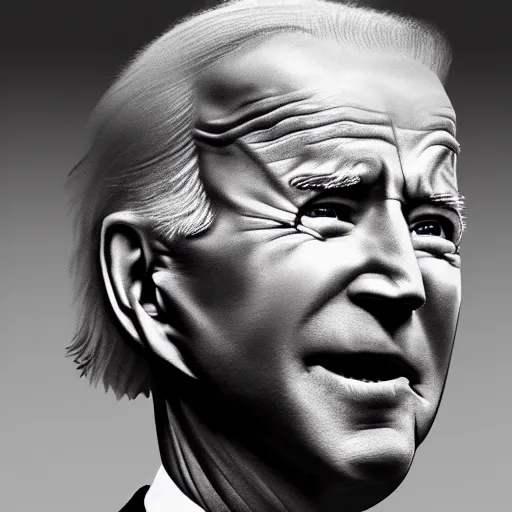 Image similar to Joe Biden in the style of junji ito, 4k resolution