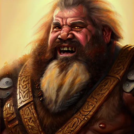 Image similar to portrait painting of a dwarven berserker, sharp focus, award - winning, trending on artstation, masterpiece, highly detailed, intricate. art by wayne reynolds