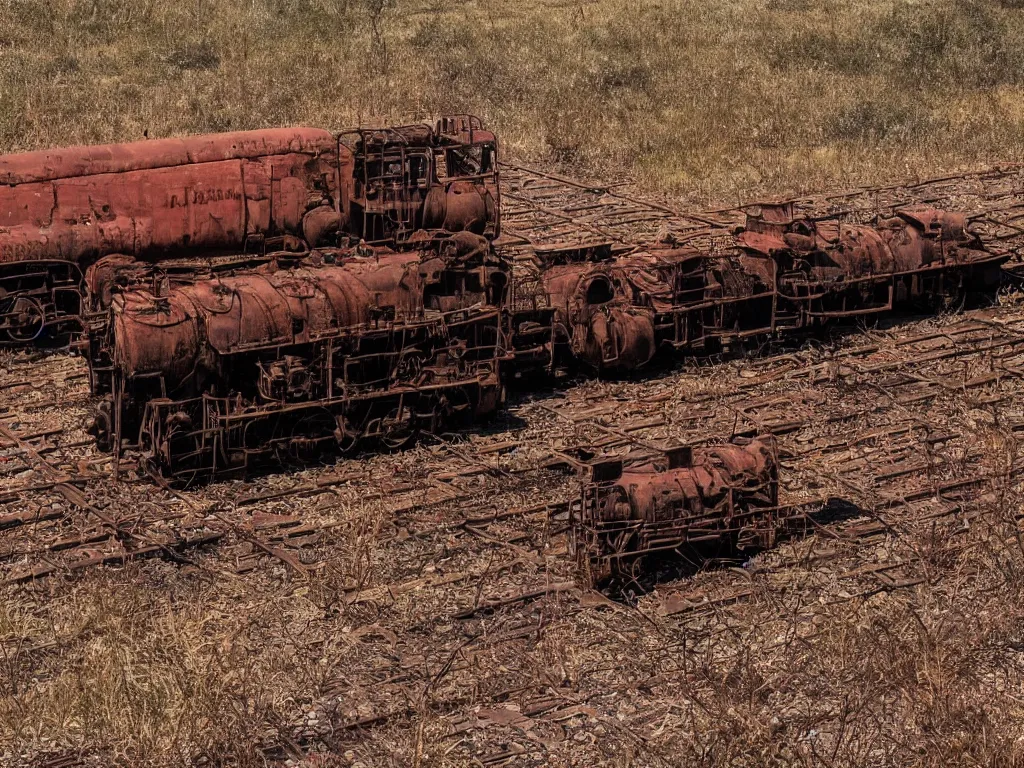 Image similar to old rusty train in quicksand