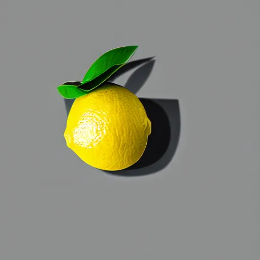 Prompt: “a close up of a lemon shaped with a realistic face of a pretty woman”