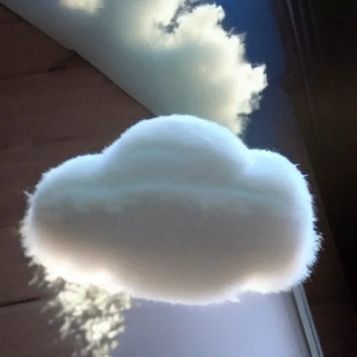 Image similar to a fluffy white cloud!! shaped like a minion!!!!