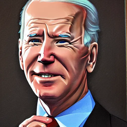 Image similar to A fine lace portrait of Joe Biden