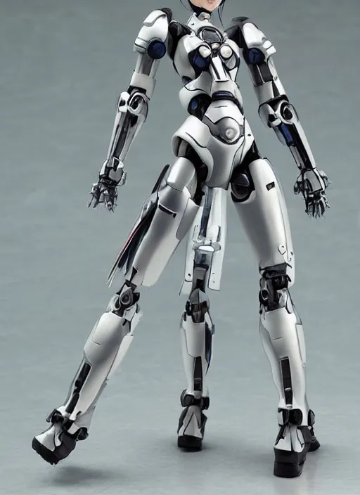 Image similar to Girl in mecha cyber Armor, portrait of the action figure of a girl, with bare legs，in the style of Kotobukiya ，anime figure