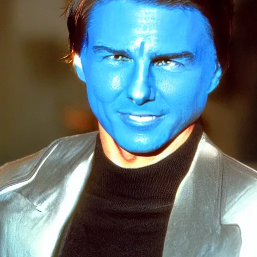 Prompt: Tom Cruise as a smurf