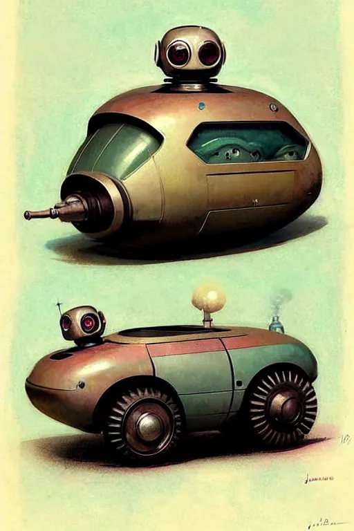 Image similar to ( ( ( ( ( 1 9 5 0 s retro future android robot fat robot pig wagon. muted colors., ) ) ) ) ) by jean - baptiste monge,!!!!!!!!!!!!!!!!!!!!!!!!!